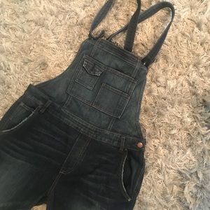 FREE PEOPLE denim overalls